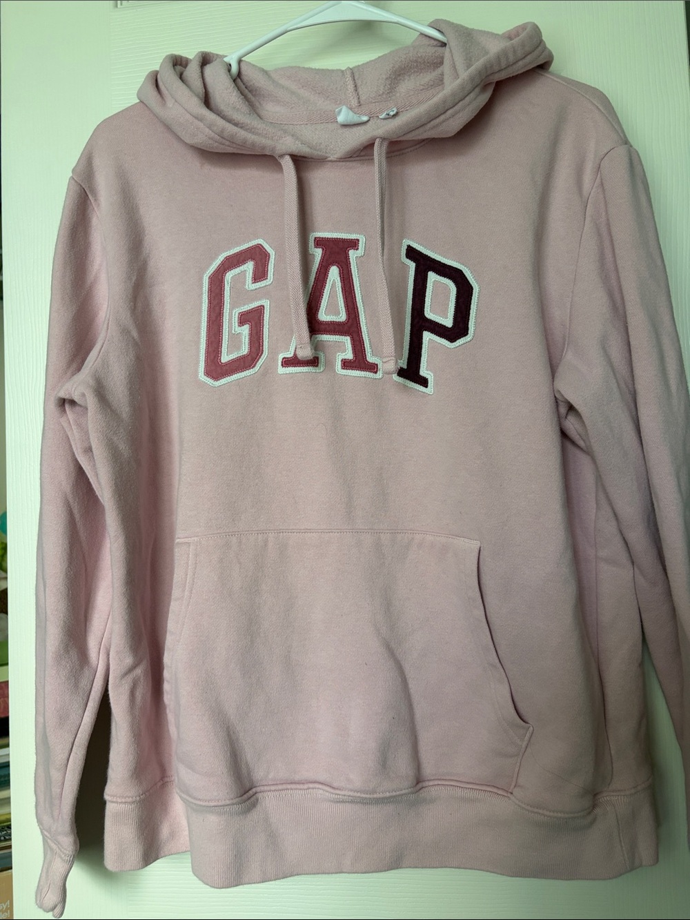 GAP Light Pink Pullover Hoodie with Logo